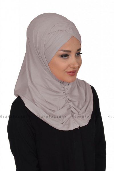 Hilda - Hijab De Algodón Taupe