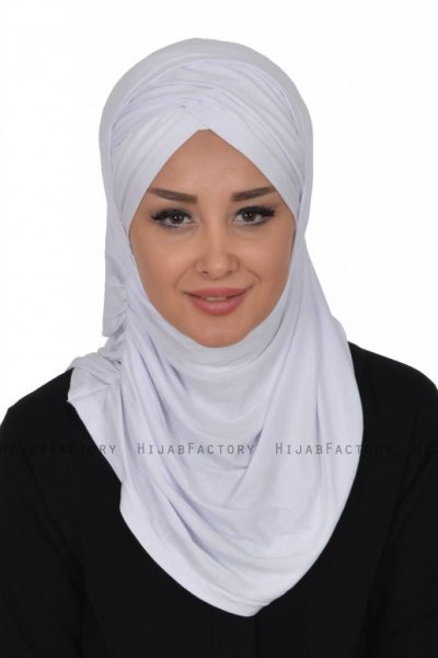 Hilda - Hijab De Algodón Blanco