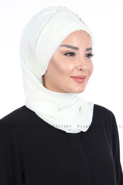 Hillevi - Turbante Instant Chiffon Crema