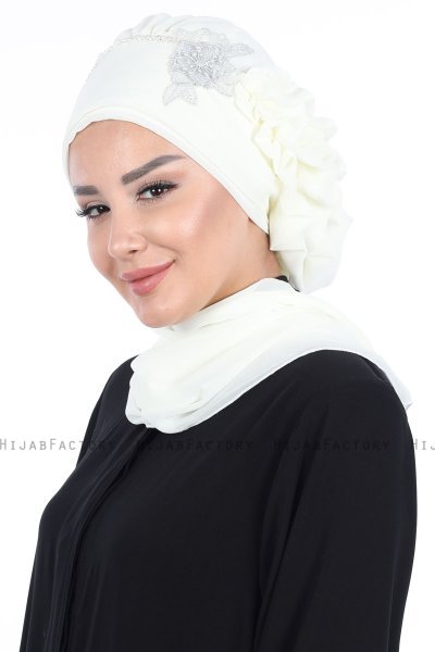 Hillevi - Turbante Instant Chiffon Crema