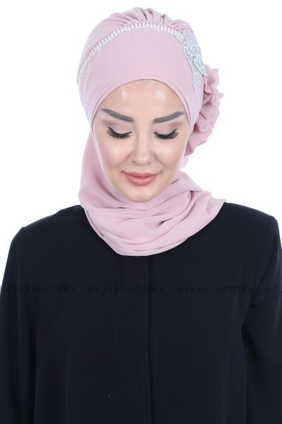 Hillevi - Turbante Instant Chiffon Rosa De Antaño