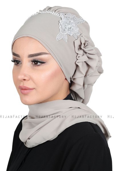 Hillevi - Turbante Instant Chiffon Taupe
