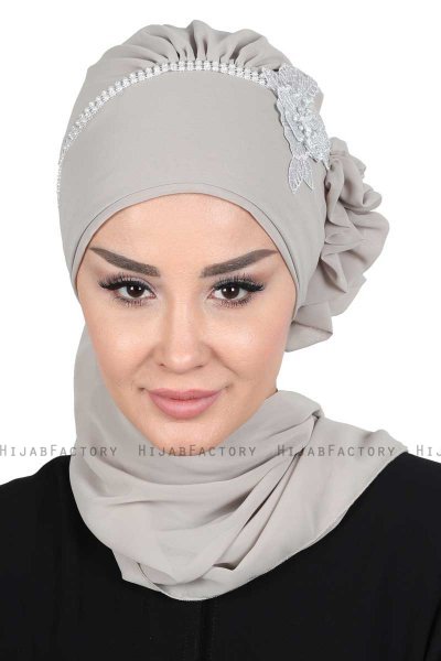 Hillevi - Turbante Instant Chiffon Taupe