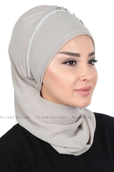 Hillevi - Turbante Instant Chiffon Taupe