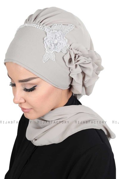 Hillevi - Turbante Instant Chiffon Taupe