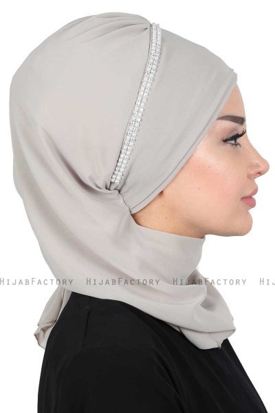 Hillevi - Turbante Instant Chiffon Taupe