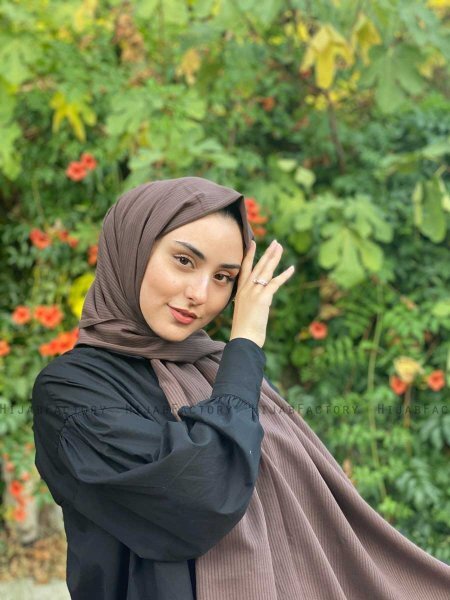 Jaeda - Hijab Algodón Marrón - Mirach
