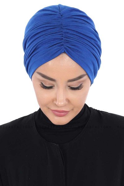 Jill - Turbante De Algodón Azul - Ayse Turban