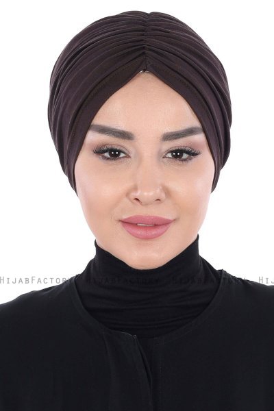 Jill - Turbante De Algodón Marrón - Ayse Turban