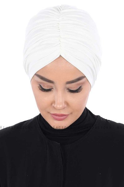 Jill - Turbante De Algodón Blanquecino - Ayse Turban