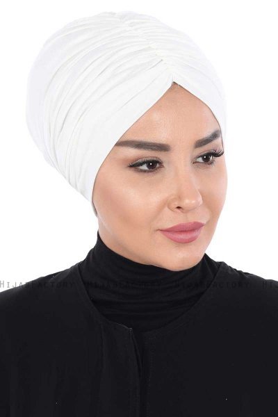 Jill - Turbante De Algodón Blanquecino - Ayse Turban