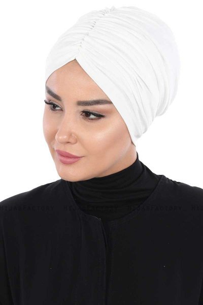 Jill - Turbante De Algodón Blanquecino - Ayse Turban