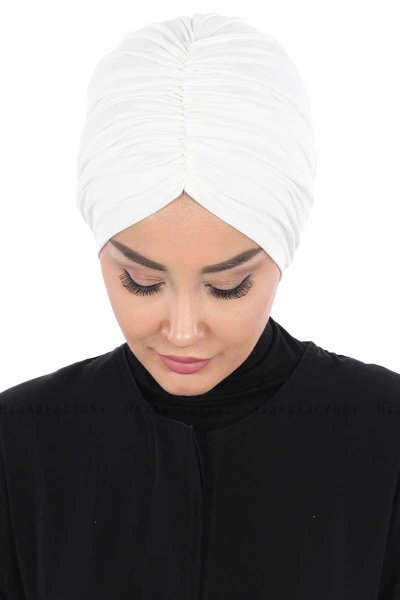 Jill - Turbante De Algodón Blanquecino - Ayse Turban