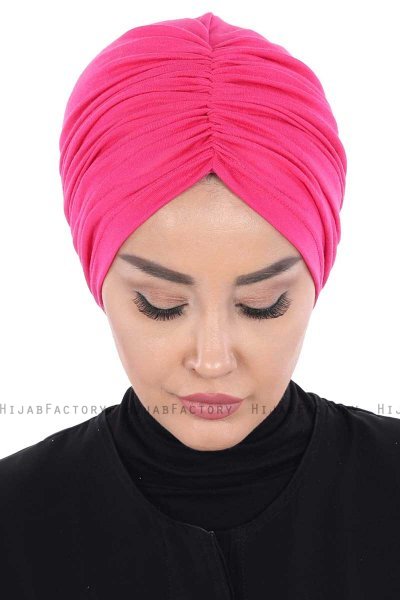 Jill - Turbante De Algodón Fucsia - Ayse Turban