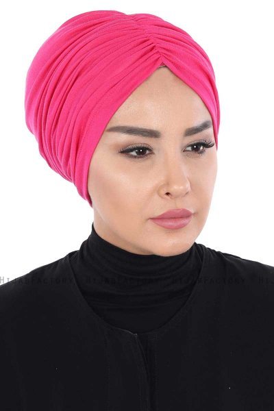 Jill - Turbante De Algodón Fucsia - Ayse Turban
