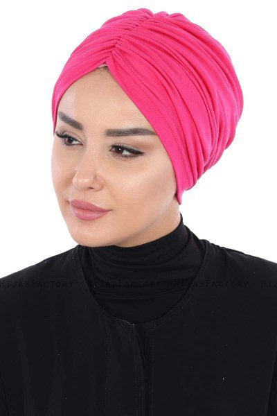 Jill - Turbante De Algodón Fucsia - Ayse Turban