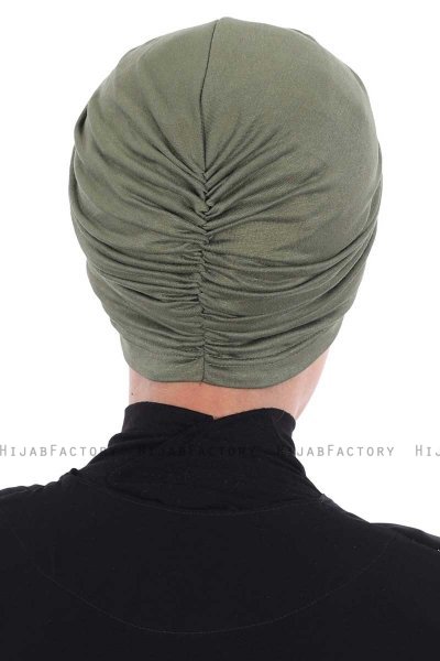 Jill - Turbante De Algodón Caqui - Ayse Turban