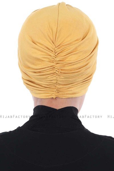 Jill - Turbante De Algodón Mostaza - Ayse Turban