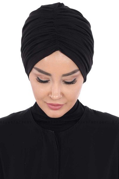 Jill - Turbante De Algodón Negro - Ayse Turban