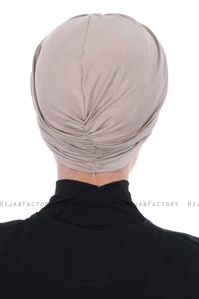 Jill - Turbante De Algodón Taupe - Ayse Turban