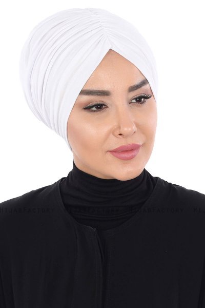 Jill - Turbante De Algodón Blanco - Ayse Turban
