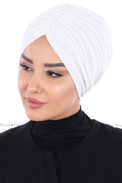 Jill - Turbante De Algodón Blanco - Ayse Turban