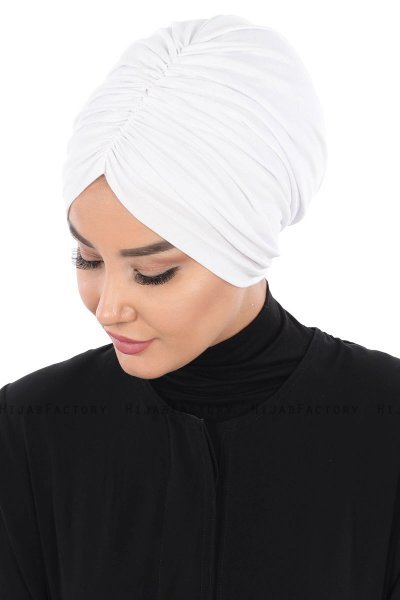 Jill - Turbante De Algodón Blanco - Ayse Turban