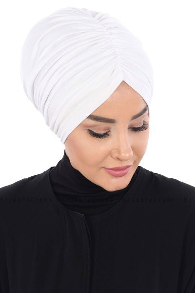 Jill - Turbante De Algodón Blanco - Ayse Turban