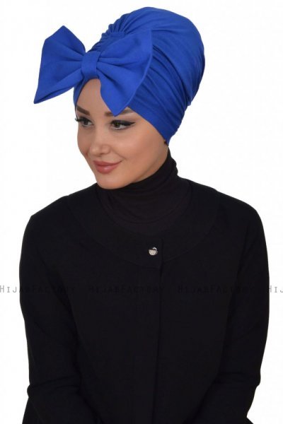Julia - Turbante De Algodón Azul - Ayse Turban
