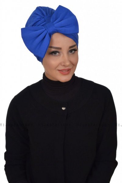 Julia - Turbante De Algodón Azul - Ayse Turban