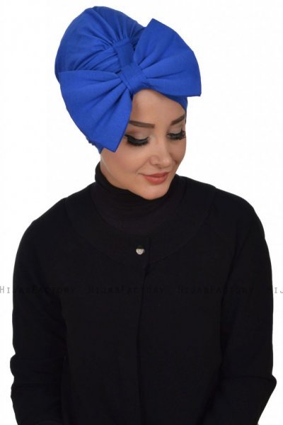 Julia - Turbante De Algodón Azul - Ayse Turban
