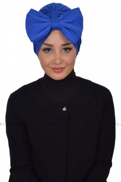 Julia - Turbante De Algodón Azul - Ayse Turban
