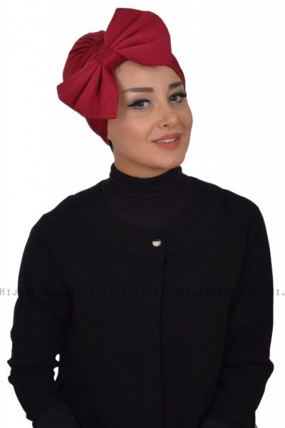 Julia - Turbante De Algodón Burdeos - Ayse Turban