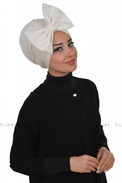 Julia - Turbante De Algodón Blanquecino - Ayse Turban