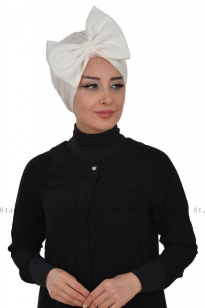 Julia - Turbante De Algodón Blanquecino - Ayse Turban
