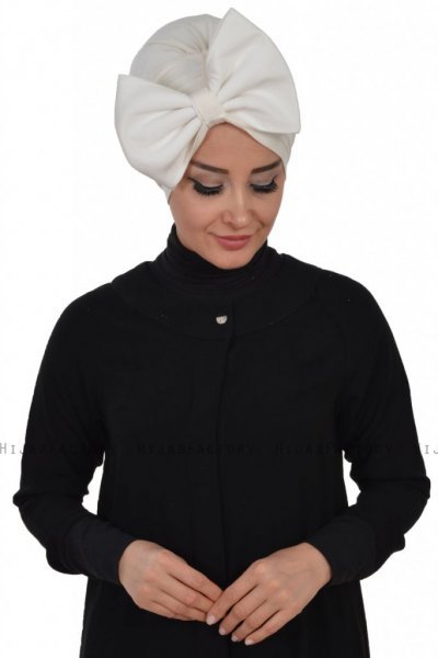 Julia - Turbante De Algodón Blanquecino - Ayse Turban
