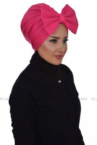 Julia - Turbante De Algodón Fucsia - Ayse Turban