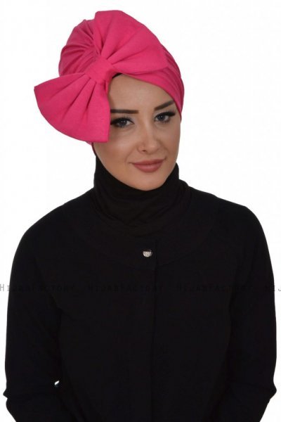 Julia - Turbante De Algodón Fucsia - Ayse Turban