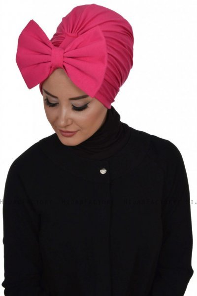 Julia - Turbante De Algodón Fucsia - Ayse Turban