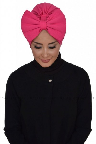 Julia - Turbante De Algodón Fucsia - Ayse Turban