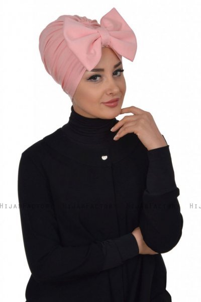 Julia - Turbante De Algodón Rosa De Antaño - Ayse Turban