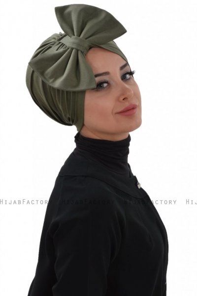 Julia - Turbante De Algodón Caqui - Ayse Turban