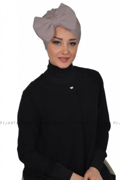 Julia - Turbante De Algodón Taupe - Ayse Turban