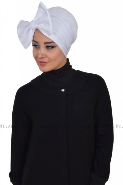 Julia - Turbante De Algodón Blanco - Ayse Turban