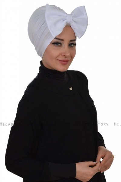 Julia - Turbante De Algodón Blanco - Ayse Turban