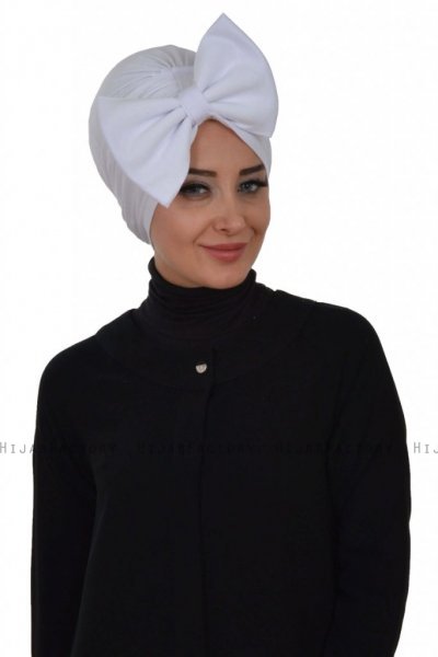 Julia - Turbante De Algodón Blanco - Ayse Turban
