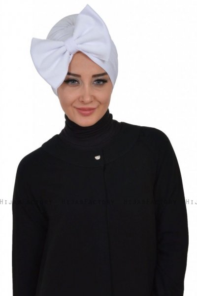 Julia - Turbante De Algodón Blanco - Ayse Turban