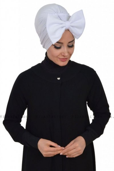 Julia - Turbante De Algodón Blanco - Ayse Turban