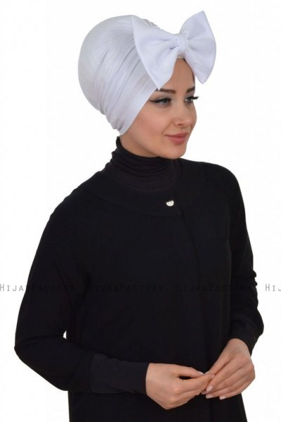 Julia - Turbante De Algodón Blanco - Ayse Turban