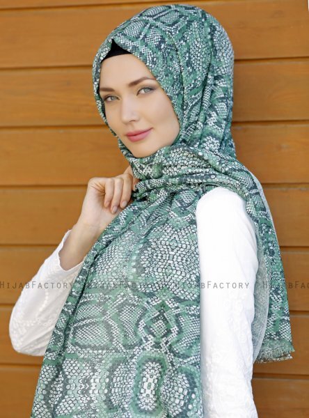 Dounia - Hijab Estampado Verde